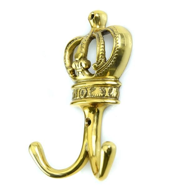 Crown double Hook - - Touch Ironmongery Chelsea - Architectural Ironmongery London