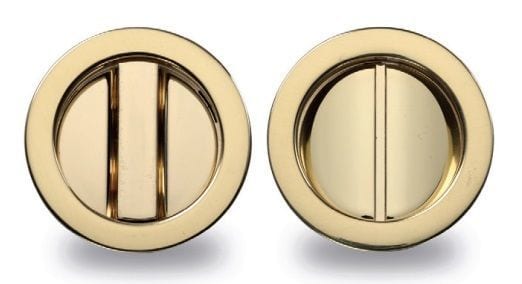 Round flushed privacy lock set - Touch Ironmongery Chelsea - Architectural Ironmongery London