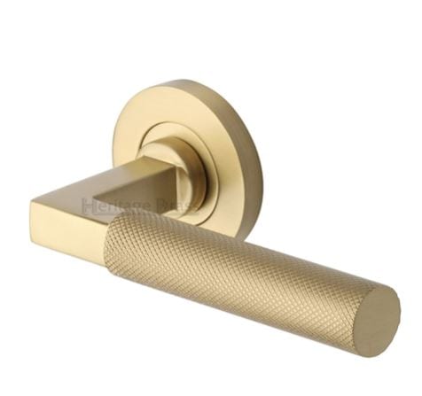 knurled lever on rose - Touch Ironmongery Chelsea - Architectural Ironmongery London