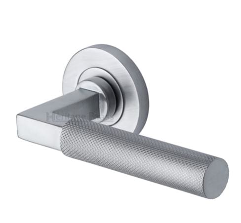 knurled lever on rose - Touch Ironmongery Chelsea - Architectural Ironmongery London