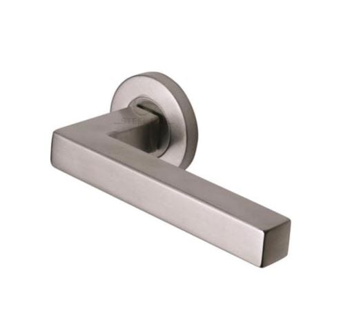 cube tube lever on rose - Touch Ironmongery Chelsea - Architectural Ironmongery London