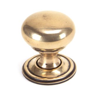 Polished Bronze Mushroom Cabinet Knob 32mm