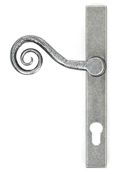 Pewter Monkeytail Slimline Lever Espag. Lock Set - LH