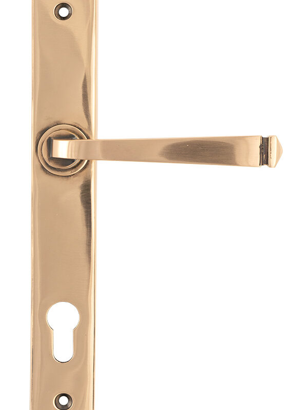 Polished Bronze Avon Slimline Lever Espag. Lock Set
