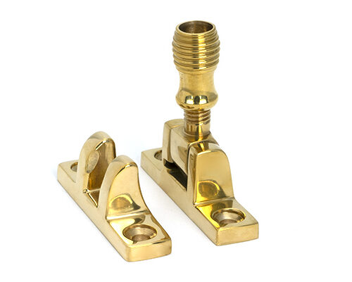 Polished Brass Beehive Brighton Fastener - Narrow (Square)