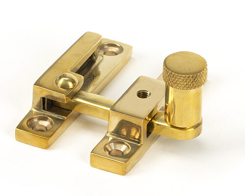 Polished Brass Brompton Quadrant Fastener - Narrow