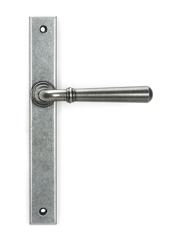 Pewter Newbury Slimline Lever Espag. Latch Set