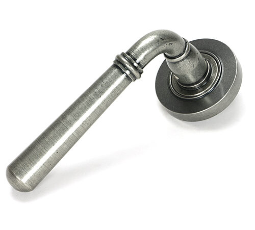 Pewter Newbury Lever on Rose Set (Plain)