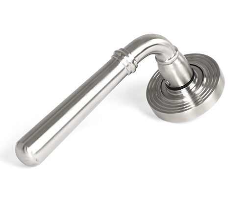 Satin Marine SS (316) Newbury Lever on Rose Set (Beehive)
