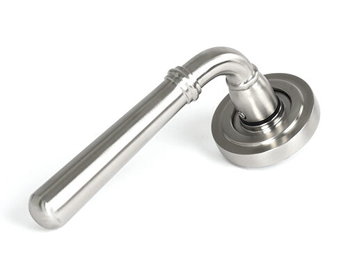Satin Marine SS (316) Newbury Lever on Rose Set (Art Deco) - Unsprung