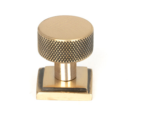 Polished Bronze Brompton Cabinet Knob - 25mm (Square)