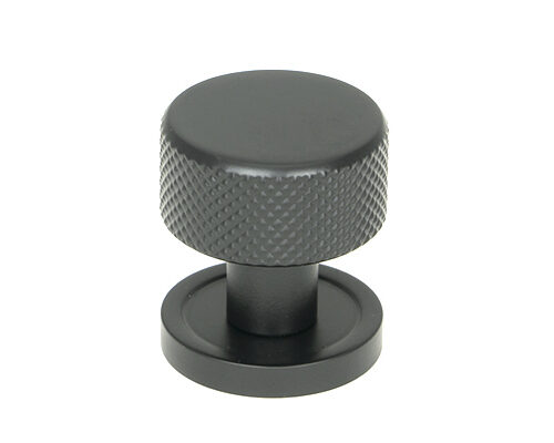 Matt Black Brompton Cabinet Knob - 25mm (Plain)