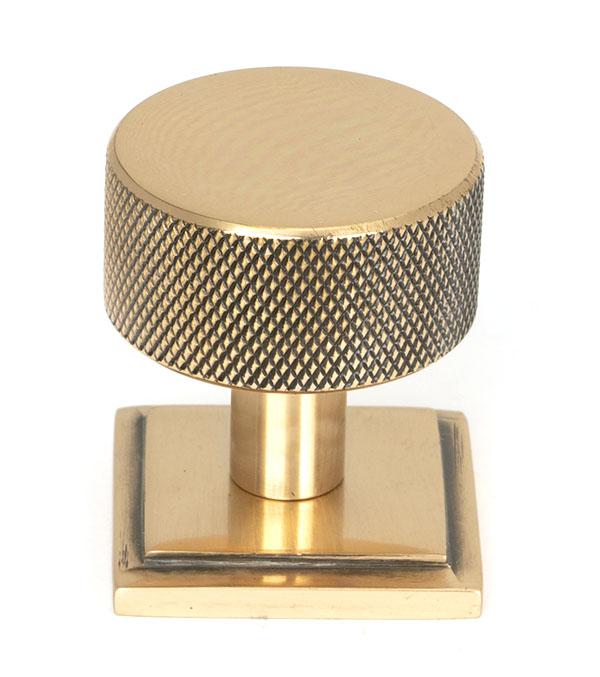 Polished Bronze Brompton Cabinet Knob - 32mm (Square)