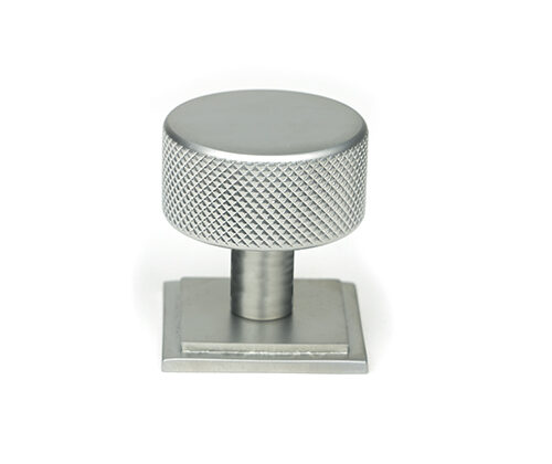 Satin Chrome Brompton Cabinet Knob - 32mm (Square)