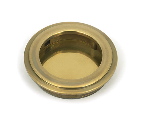 Aged Brass 60mm Art Deco Round Pull