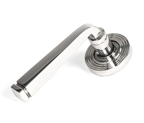 Polished Marine SS (316) Avon Round Lever on Rose Set (Beehive)