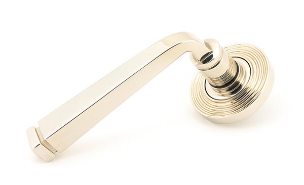 Polished Nickel Avon Round Lever on Rose Set (Beehive) - Unsprung