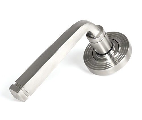 Satin Marine SS (316) Avon Round Lever on Rose Set (Beehive) - Unsprung