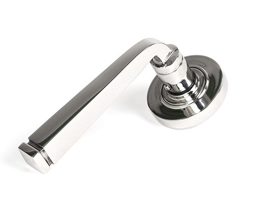 Polished Marine SS (316) Avon Round Lever on Rose Set (Plain) - Unsprung