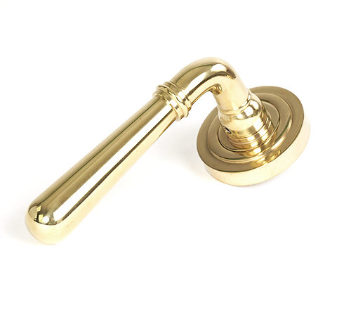 Polished Brass Newbury Lever on Rose Set (Art Deco) - Unsprung