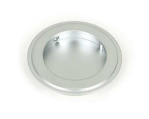 Satin Chrome 75mm Art Deco Round Pull