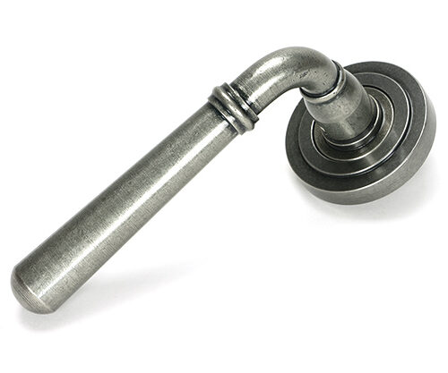 Pewter Newbury Lever on Rose Set (Art Deco) - Unsprung