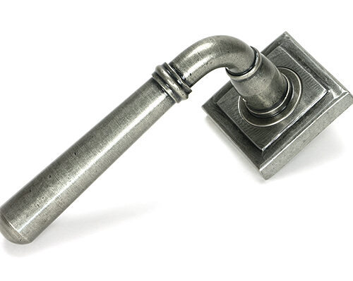 Pewter Newbury Lever on Rose Set (Square) - Unsprung