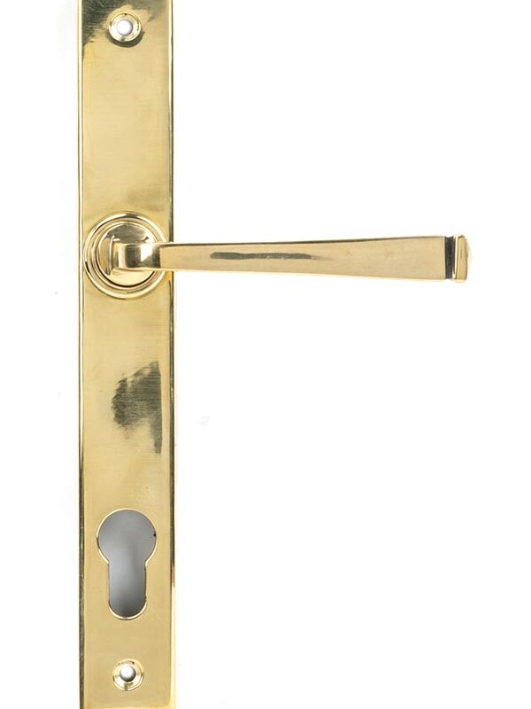 Aged Brass Avon Slimline Lever Espag. Lock Set